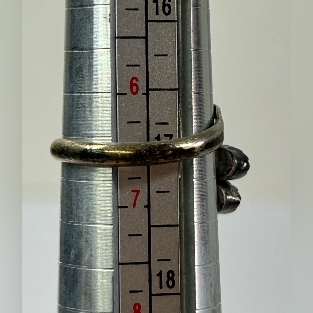 Native Vintage Turquoise Adjustable Ring Sterling… - image 6